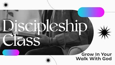 Discipleship Class Photo Gradient Stars | Church Motion Graphics